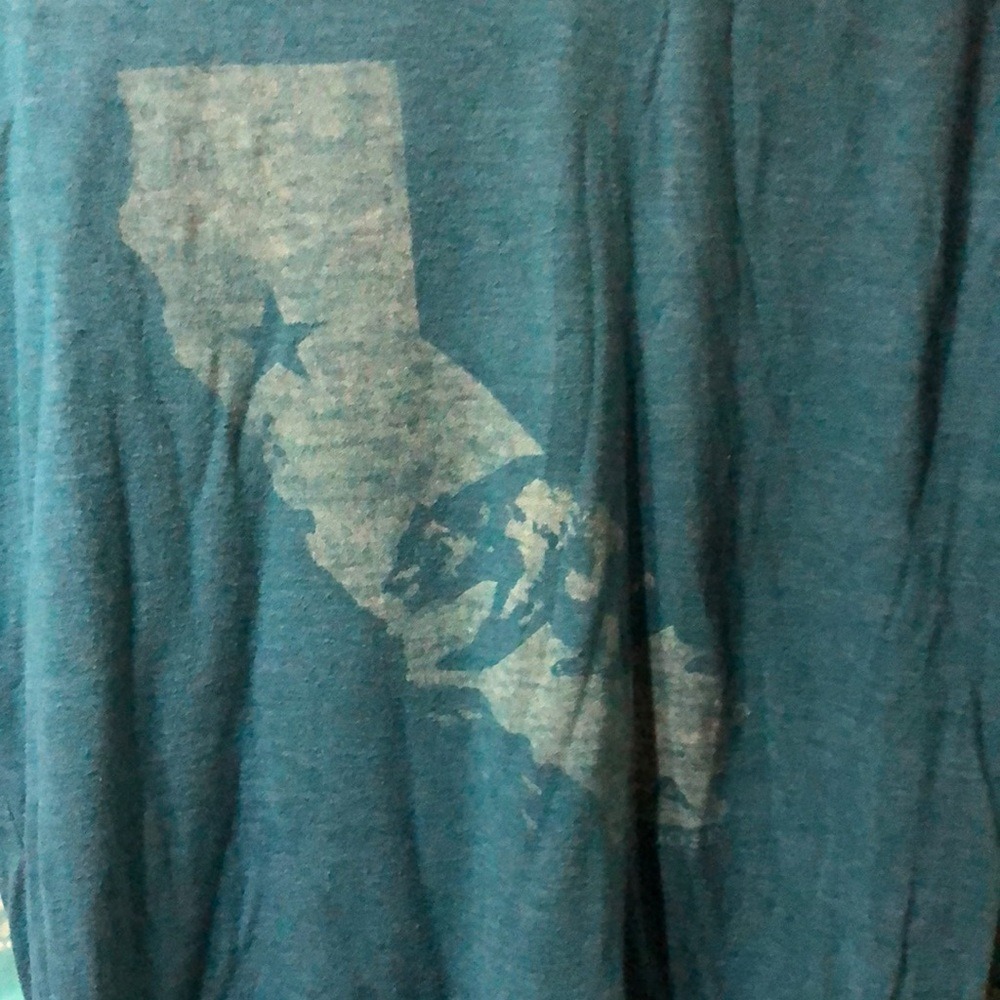 Teal Graphic T-Shirt‎ with California Design